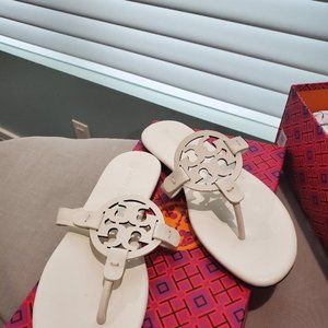 Tory Burch White Miller sandals